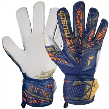 Reusch Attrakt Grip Vārtsargu cimdi Deep Blue/White/Shocking Orange 11. izmērs