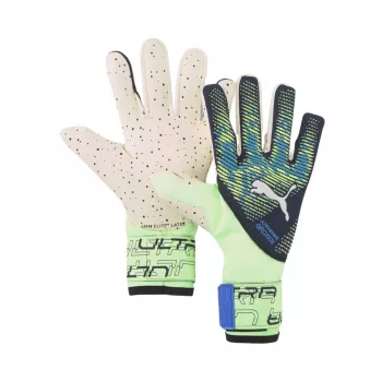 PUMA Ultra Ultimate 1 NC Vārtsargu cimdi Green Flash White Blue Glimmer 9.5