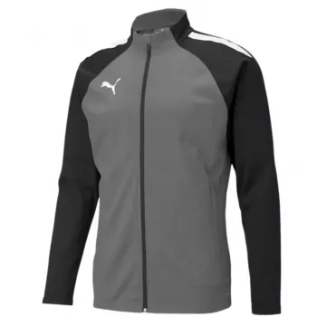 Puma teamLIGA Training vīriešu treniņu tops ar ceturtdaļas rāvējslēdzēju, Puma Black-Asphalt, izmērs L