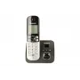 Panasonic KX-TG6821 DECT bezvadu telefons ar automātisko atbildētāju, melns