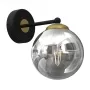 Bursa E14 sienas lampa melna/zeltaina