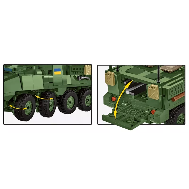 COBI Stryker M1126 ICV (1:35 mērogs) – Detalizēts militārā transportlīdzekļa modeļa komplekts