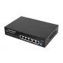 ESPERANZA 6-Port PoE+ Gigabit Switch 65W GOLIATH (4 PoE+ Porti, 2 Uplinki, 12 Gbps, Bezventilatora Metāla)