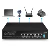 ESPERANZA 6-Port PoE+ Gigabit Switch 65W GOLIATH (4 PoE+ Porti, 2 Uplinki, 12 Gbps, Bezventilatora Metāla)