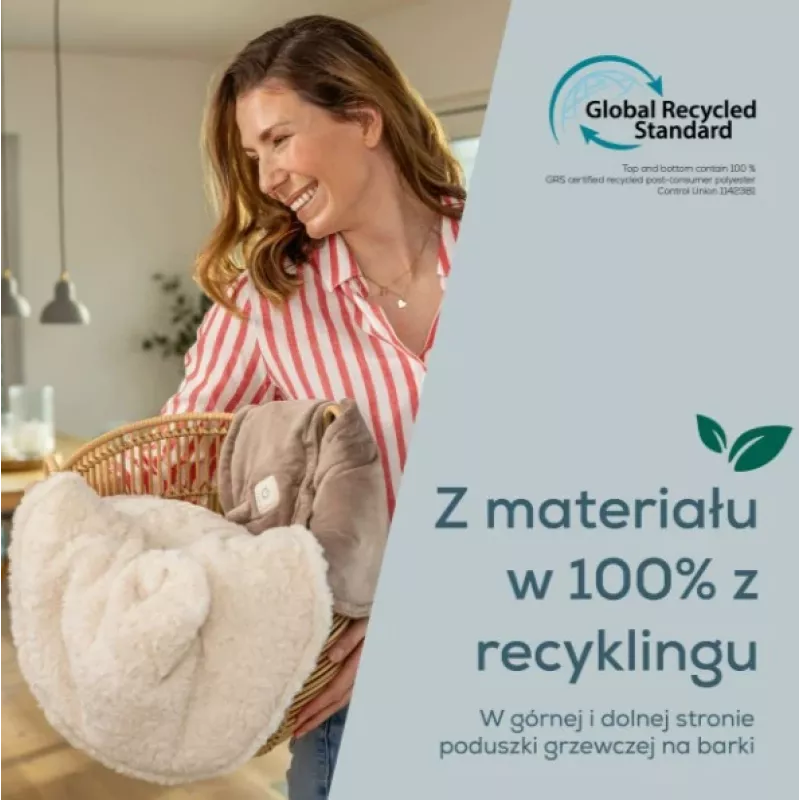 Beurer HK 165 Huggy Creme apsildāms spilvens | 3 siltuma režīmi, mazgājams veļas mašīnā, Beurer drošības sistēma
