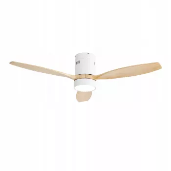 Extralink Nature Flow 52 viedie WiFi griestu ventilators ar koka lāpstiņām, līdzstrāvas motoru, LED apgaismojumu, lietotnes vadību, 132 cm