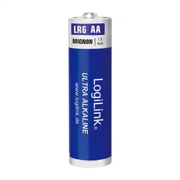 LogiLink Ultra Power sārma AA baterijas, 8 iepakojums sarūkošā plēvē, 1.5V LR6, 10 gadu glabāšanas laiks