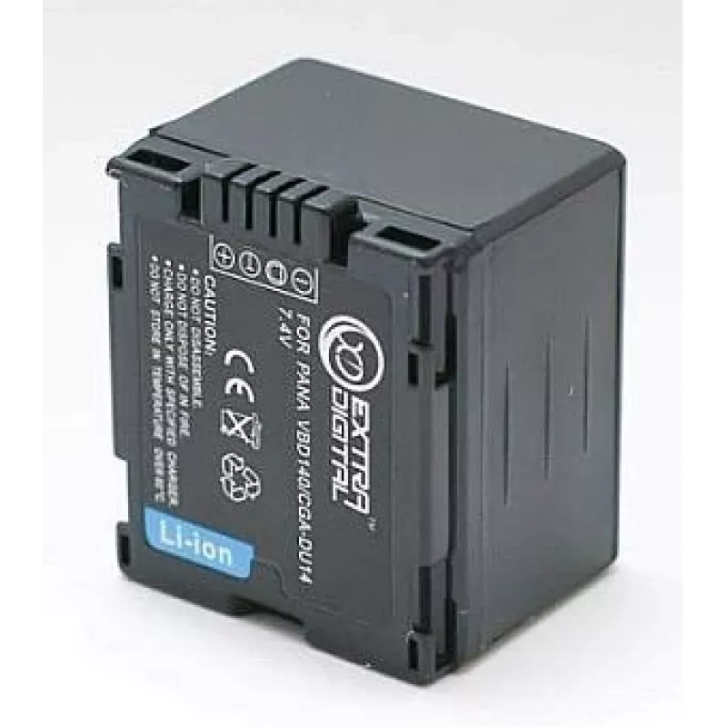 EXTRA DIGITAL Panasonic CGA-DU14 aizstājējakumulators 7.2V 1360mAh Li-ion D-sērijas videokamerām