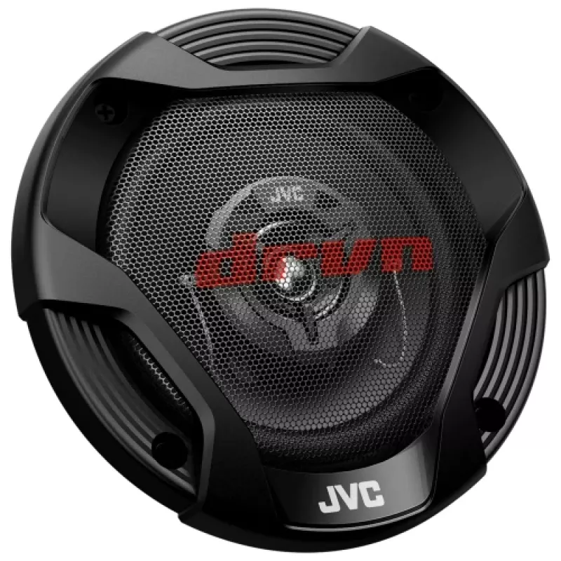 JVC CS-DR422 4 collu 2 virzienu koaksiālie skaļruņi automašīnai ar oglekļa vizlas konusiem un hibrīdiem apkārtmēriem (pāris)