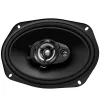 JVC CS-DR6932 6x9 collu 3 virzienu koaksiālie skaļruņi automašīnai, 500W maks., 70W RMS, oglekļa vizlas zemfrekvences skaļrunis, PEI tweeteri, 4 omi