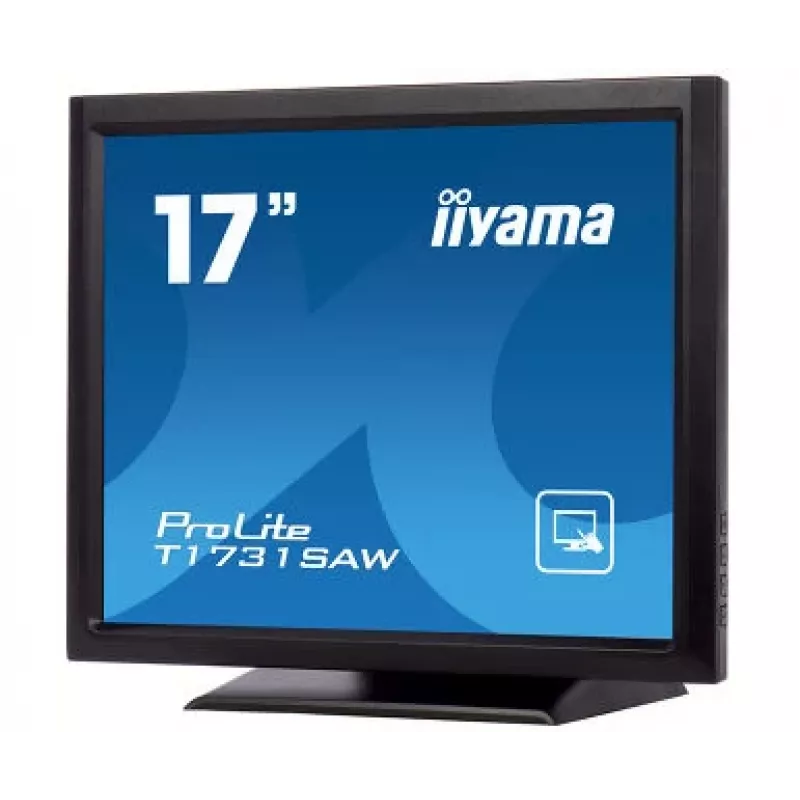 Iiyama ProLite T1731SAW-B5 17 collu LED skārienjūtīgais monitors - SXGA 1280x1024, TN, SAW, DVI/VGA, USB, skaļruņi, melns