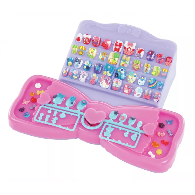 EPOCH Aquabeads Nail Studio komplekts iesācējiem - Ūdens aktivizētu krellīšu nagu mākslas komplekts bērniem, vairāk nekā 100 dizainu, atkārtoti lietojami nagi, bez līmes, vecumam no 4 gadiem