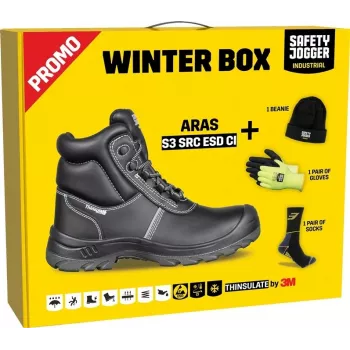 ARAS Winter Box ar bezmaksas sīkierīcēm – Bluetooth skaļrunis, 5000 mAh Power Bank, daudzfunkciju uzlādes kabelis un divu portu auto lādētājs dāvanu komplekts