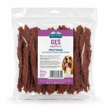 PETITTO mīkstās zoss filejas suņiem 500g
