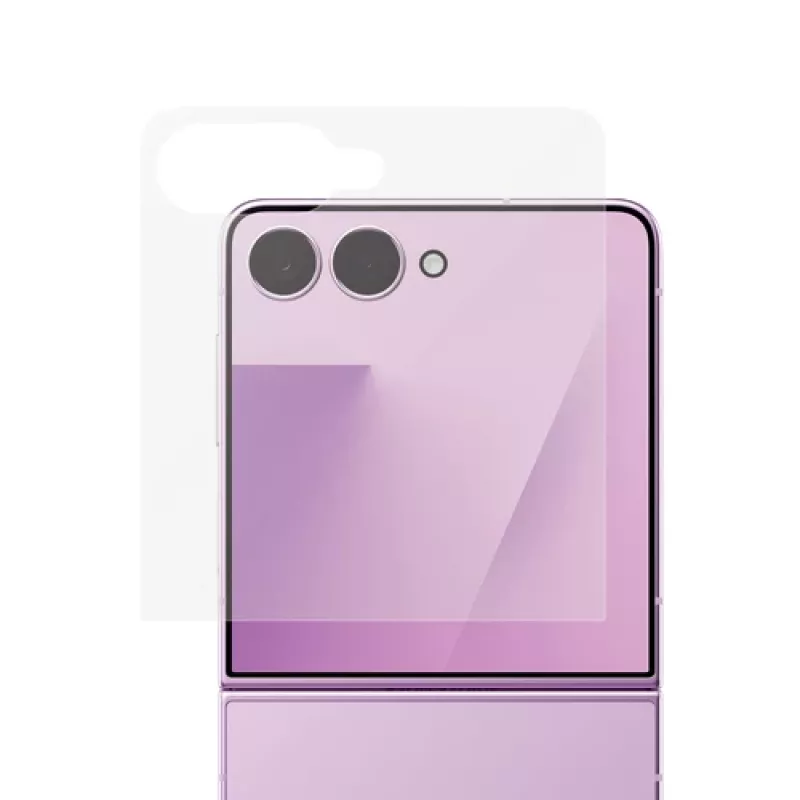 PanzerGlass ekrāna aizsargs Samsung Galaxy Z Flip8 apakšekrānam - rūdīts stikls, 9H, izturīgs pret skrāpējumiem un triecieniem, sausa uzklāšana, kristāldzidrs