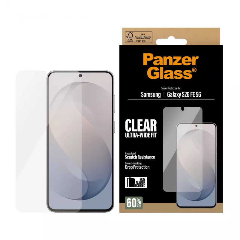 PanzerGlass Ultra-Wide Fit ekrāna aizsargs Samsung Galaxy S24 FE ar EasyAligner