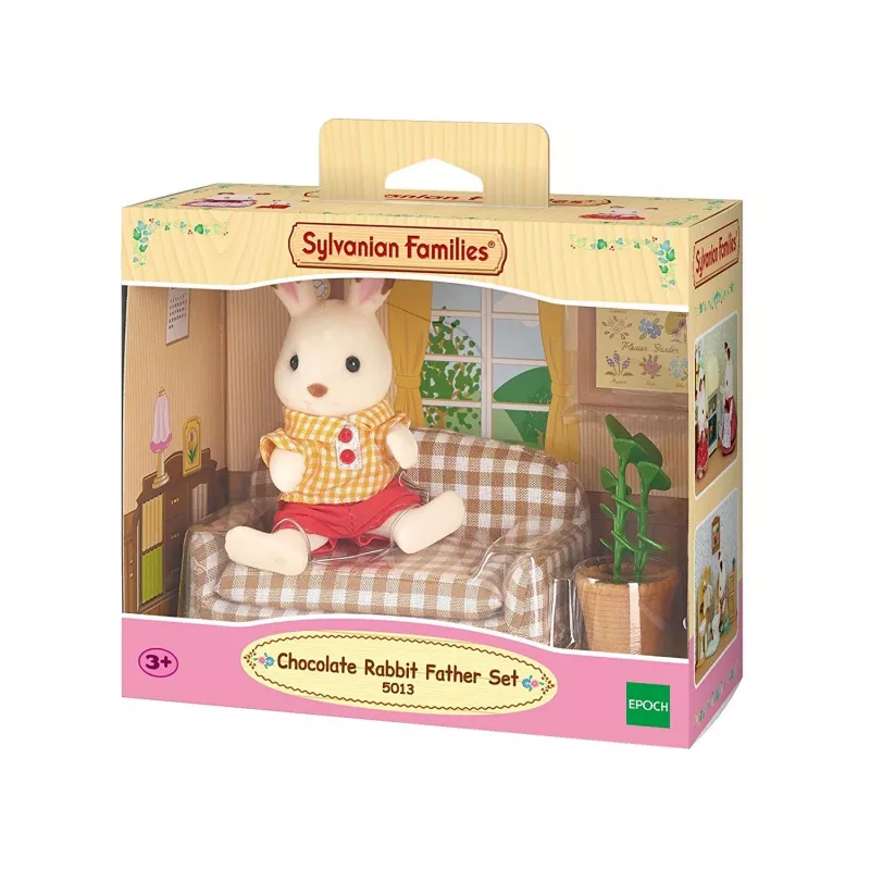 Sylvanian Families Chocolate Rabbit Tēva Dzīvojamās istabas komplekts