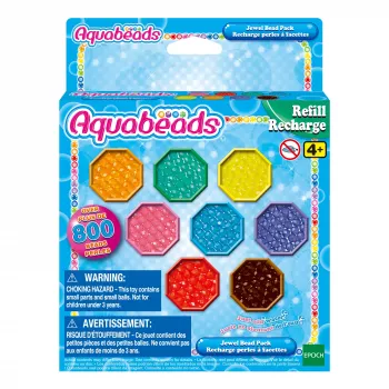 EPOCH Aquabeads Glitter Beads Papildinājuma Komplekts - 800 Pērlītes 8 Krāsās
