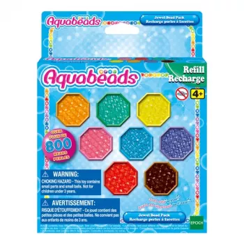 EPOCH Aquabeads Glitter Beads Papildinājuma Komplekts - 800 Pērlītes 8 Krāsās