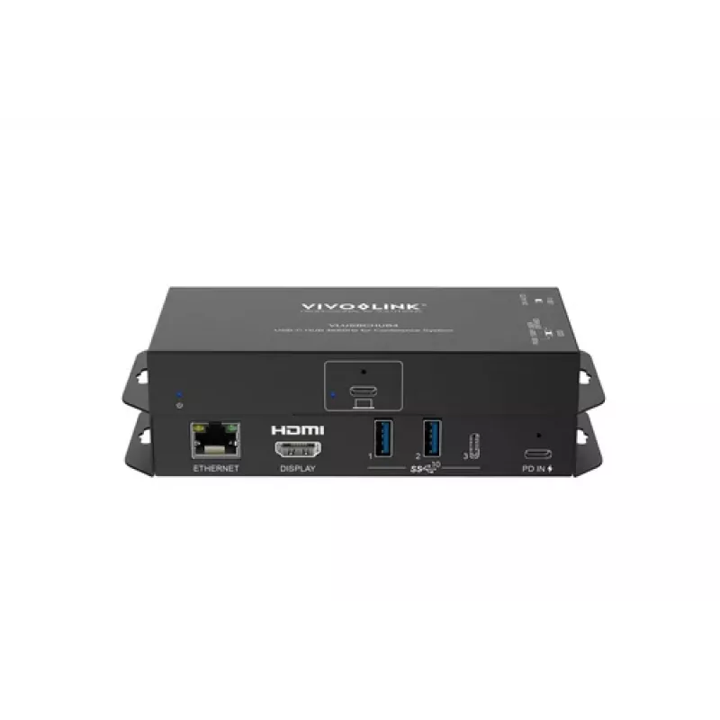 VIVOLINK USB-C centrmezgls 4K 60Hz ar HDMI, USB-A 3.0 un 60W Power Delivery