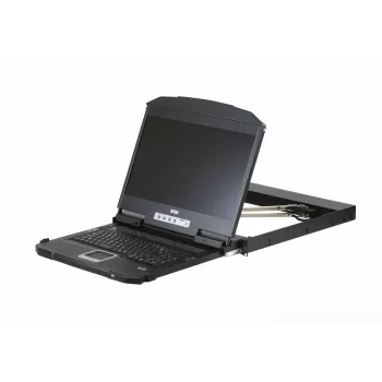 ATEN CL3800NW 18,5 collu divu sliežu LCD KVM konsole - DVI, USB, 1U