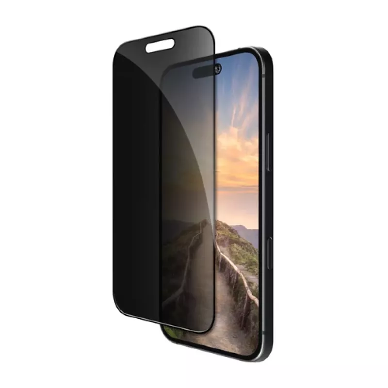 dbramante1928 Privātuma ekrāna aizsargs Apple iPhone 17 Pro Max - rūdīts stikls, 9H cietība, melns rāmis