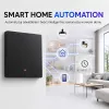 Qoltec 52722 viedais Wi-Fi gaismas slēdzis, 1 kanāls, skārienpanelis, taimeris, Tuya/Smart Life, melns