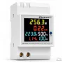Qoltec vienfāzes 6-in-1 DIN sliedes enerģijas skaitītājs ar 100A CT, 230V, LCD, impulsa izeju