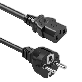 QOLTEC 54627 Schuko uz IEC C13 strāvas kabelis 3m 3x1mm² Melns
