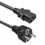 QOLTEC 54627 Schuko uz IEC C13 strāvas kabelis 3m 3x1mm² Melns