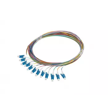 LANBERG Pigtail SM LC/UPC Semi-Tight 9/125 G657A1 12x2m Daudzkrāsains