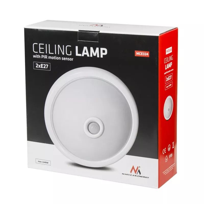 Maclean MCE324 griestu lampa ar kustību un krēslas sensoru