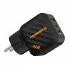 HAMMER RapidCharge 65W GaN sienas lādētājs - 2x USB-C PD, 1x USB-A QC, melns