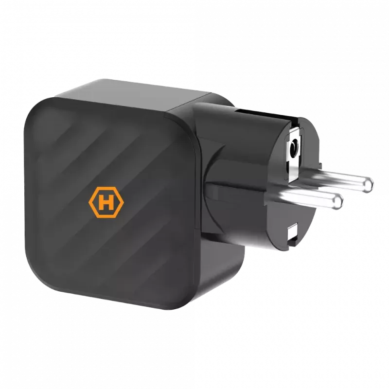 HAMMER RapidCharge 65W GaN sienas lādētājs - 2x USB-C PD, 1x USB-A QC, melns