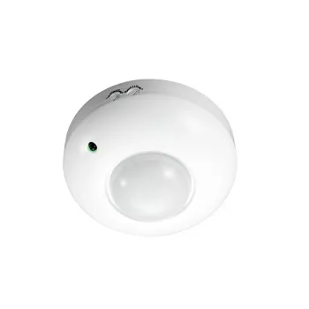 MACLEAN MCE19 Griestu PIR kustības sensors – 360° noteikšana, 1200W kvēlspuldžu / 300W LED slodze, regulējams laiks un lukss, balts
