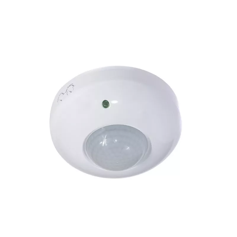 MACLEAN MCE19 Griestu PIR kustības sensors – 360° noteikšana, 1200W kvēlspuldžu / 300W LED slodze, regulējams laiks un lukss, balts