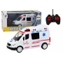 LEAN TOYS 1:16 RC Ātrās palīdzības automašīna ar gaismām un skaņām - Balta