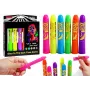 LEAN TOYS Sejas apgleznošanas komplekts Neon fluorescējošie zīmuļi 6 gab.