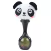 LEAN TOYS Grabuļu komplekts ar mīkstām bumbiņām, pērtiķa un pandas raksti, 2 gab.