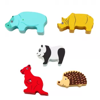 LEAN TOYS Balanced Animals koka prasmju spēle 13El