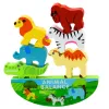 LEAN TOYS Balanced Animals koka prasmju spēle 13El