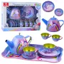 LEAN TOYS Bērnu metāla tējas komplekts ar krūzītēm, tējkannu un paplāti Vienradzis