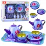 LEAN TOYS Bērnu metāla tējas komplekts ar krūzītēm, tējkannu un paplāti Nāriņa