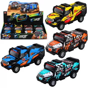 LEAN TOYS bezceļu transportlīdzeklis ar berzes piedziņu, apgaismotu virsbūvi un skaņām