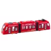 LEAN TOYS City Metro Tramvajs ar atveramām durvīm, gaismām un skaņām, sarkans 1:16
