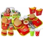 LEAN TOYS Hamburgera un frī kartupeļu komplekts ar paplāti | Ātrās ēdināšanas lomu spēles rotaļlieta