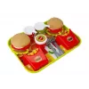 LEAN TOYS Hamburgera un frī kartupeļu komplekts ar paplāti | Ātrās ēdināšanas lomu spēles rotaļlieta