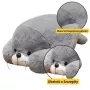 LEAN TOYS Plīša maskots Mīkstā rotaļlieta Liels pelēks ronis 29cm
