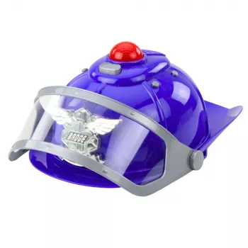 LEAN TOYS Policijas komplekts bērniem ar ķiveri, pistoli, roku dzelžiem un aksesuāriem, 9 gab.