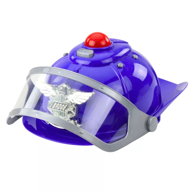 LEAN TOYS Policijas komplekts bērniem ar ķiveri, pistoli, roku dzelžiem un aksesuāriem, 9 gab.